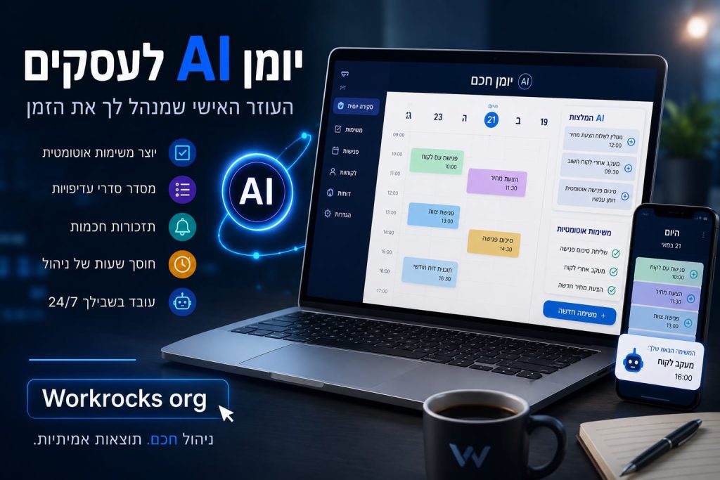 יומן AI לעסקים – איך בינה מלאכותית משנה את ניהול הזמן של בעלי עסקים